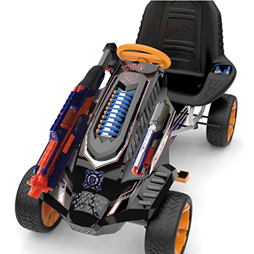 Nerf Battle Racer Pedal Go Kart, Orange/Grey/Black