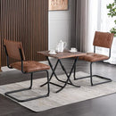 BV Dining Chair Set of 2, Vintage Suede Mid Century Dining Chair, Suede Fabric Chairs with Metal Chrome Legs for Kitchen, Dining Room, Living Room