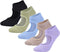 5 Pairs Non Slip Yoga Socks for Women&Girls,Non-Skid Socks for Pilates, Ballet, Dance, Hospital Women Barefoot Workout