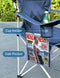 Docusvect Beach Chair with Canopy Shade, Canopy Beach Chair for Adults with Cup Holder, Side Pocket for Camp, Beach, Tailgates, Fishing - Support 330 LBS