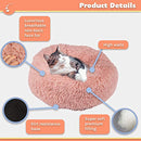 Zenify Pets Calming Dog Bed for Cats or Small Medium Dogs Puppy (70cm, Beige Pink)…