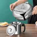 Deep Fryer Pot, Japanese Tempura Small Deep Fryer Stainless Steel Frying Pot With Thermometer,Lid And Oil Drip Drainer Rack for French Fries Shrimp Chicken Wings and Shrimp (20cm/7.9inch)
