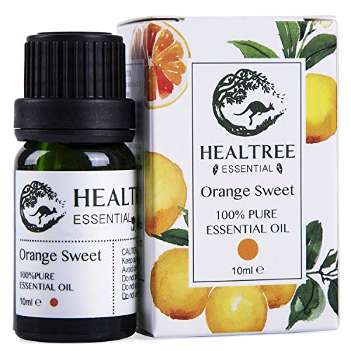 HEALTREE Sweet Orange Essential Oil - Australian 100% Pure Orange Sweet Oil for Diffuser & Bath Skin Care Aromatherapy, 10ml