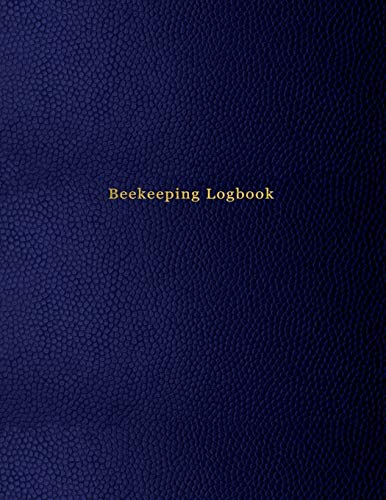 Beekeeping Logbook: Beehive inspection and maintenance log book for advanced beekeepers | Blue leather print design cover