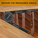 Miter Saw Protractor|7-Inch Aluminum Protractor Angle Finder Featuring Precision Laser-Inside & Outside Miter Angle Finder for Carpenters, Plumbers and All Building Trades