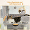 PAWZ Road Large Cat Tree, 72 Inches Cat Tower for Large Cats, Cat Condo with Sisal-Covered Scratching Posts and Pads, 2 Padded Perch, Dual Condo and Basket for Indoor Cats-Gray (AM01-AMT0204GY)