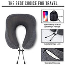 DAWNTREES Travel Pillow Neck Support,Memory Foam Neck Pillows for Travel Airplane, 360-Degree Head Support,Travel Kit with 3D Contoured Eye Masks,Earplugs.