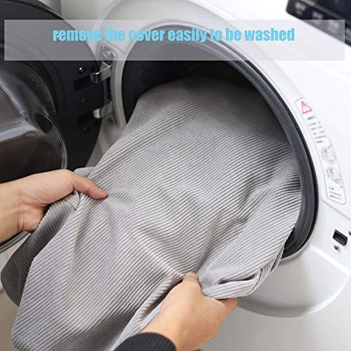 Kisoy Bean Bag Chair Cover (No Filler) Washable Ultra Soft Corduroy Sturdy Zipper Beanbag Cover for Organizing Plush Toys or Textile, Sack Bean Bag for Adults,Kids,Teens