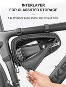 ROCKBROS Bike Bicycle Triangle Bag Bike Storage Bag Bicycle Frame Pouch Bag for MTB Road Bike Cycling Bike Accessories