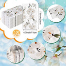 Disposable Hand Towels and Acrylic Napkin Holder for Bathroom, Disposable Paper Hand Towel Clear Guest Towel Napkin Holder for Bathroom Powder Room Guest Room Party Decor (Flowers, 101 Pieces)