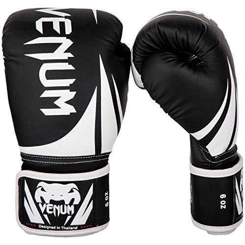 Venum Challenger 2.0 Kids Boxing Gloves - 8oz, Black/White, 8 oz