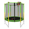 Genki 60 Inch Kids Round Trampoline with Safety Enclosure & Basketball Hoop Outdoor Jumping Toy Gift