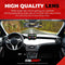 ICBEAMER 15.8" 400mm Easy Clip on Wide Angle Panoramic Blind Spot Fit Auto Interior Rearview Mirror Convex Clear Surface