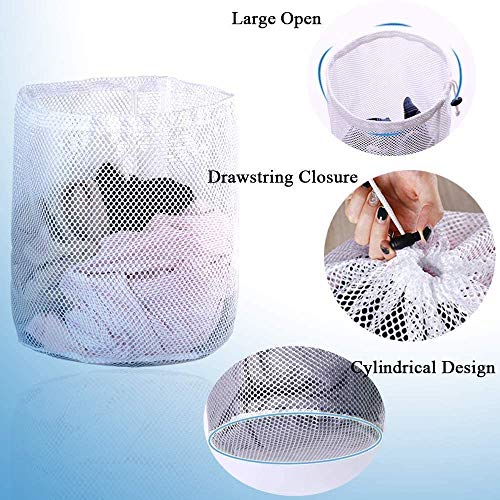 Geecol Pack of 4 Different Sizes Laundry Bags, Mesh Wash Bags with Draw String, Storage Bags, Three Layer Washing Machine Bag with Drawstring Closured Design for Underwear,Sock, Baby Toys, Baby Cloths,Travel