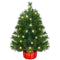 2ft Pre-Lit Artificial Christmas Tree, Majestic Fir with Small Lights and Cloth Bag Base, Ideal for Home, Office, and Party Decoration