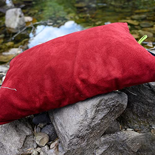 ZOOOBELIVES Down Filled Pillows for Camping/Travel, Washable Soft Cover, Camp Pillow for Neck & Lumbar Support On-The-Go, Ultralight & Compressible for Hiking Backpacking - AlpliveS2046