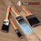 HAUTMEC Paint Brushes,4 Pk Treated Wood Handle Stain Paint Brush Set HT0029-PT