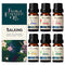 Floral Essential Oil Set, Pure and Natural Essential Oils, Rose, Cherry Blossom, Lavender, Gardenia, Ylang Ylang, Chamomile, Essential Oils for Aromatherapy Diffuser, Massage, Candle Making, 6x10ML