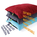 ZOOOBELIVES Down Filled Pillows for Camping/Travel, Washable Soft Cover, Camp Pillow for Neck & Lumbar Support On-The-Go, Ultralight & Compressible for Hiking Backpacking - AlpliveS2046