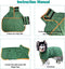 Dog Bathrobe Towel, Pet Drying Coat,Fast Drying Super Moisture Absorbent Dog Bathrobe Microfibre Towelling,Adjustable Collar and Waist Pet Dog Cat Bath Robe for Large,Medium,Small Dogs Green (M)