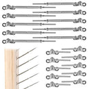 Muzata 10Pack 316 Stainless Steel Cable Railing Kit fits 1/8" Stainless Steel Wire Rope Cable