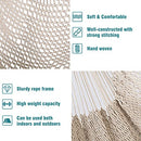 Chihee Hammock Chair Super Large Hanging Soft-Spun Cotton Rope Weaving Chair, Hardwood Spreader Bar Wide Seat Lace Swing Chair Indoor Outdoor Garden Yard Theme Decoration