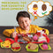 REMOKING Children Pretend Role Play Toys, Educational Food Toys for Toddler Girl Boy, Kids Preschool Learning Toys, Kitchen Toy, Hamburger, Hotdog, Cutting Fruit, Ice Cream Food Set