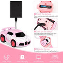 Zoomarlous Remote Control Car Watch Toys, 2.4 GHz Wrist RC Racing Car Watch, Mini RC Car Watch for Boys, Interactive Car Game Toys, Birthday Gifts for Boys and Girls (Pink)