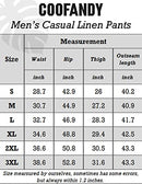 Coofandy Men's Linen Elastic Pants Casual Regular Fit Golf Beach Pants