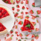 Strawberry Party Tableware Set,Strawberry Birthday Party Decoration,Summer Fruit Party Supplies Paper Plates Napkins Tablecloth for 25 Guests Perfect for Birthday Summer Fruit Party 1st Party