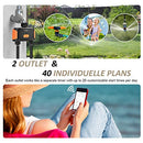 Smart WiFi Water Timer 2-Zone, Sprinkler Timer with Wi-Fi Hub, 2 Outlets Bluetooth Hose Timer Work with Alexa with Rain Delay, Wireless Irrigation Timer with Automatic/Manual for Garden/Lawn/Faucet