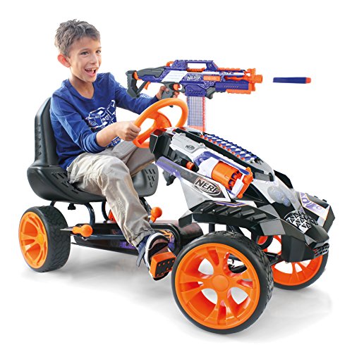 Nerf Battle Racer Pedal Go Kart, Orange/Grey/Black