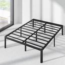 Zinus Van Queen Bed Frame 40cm Metal Bed Base | Steel Slat Mattress Support | Bedroom Furniture, Black