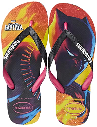 Havaianas Unisex's Top Marvel Flip-Flop, Black Pink Electric, 11/12 UK