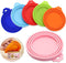 6Pcs Silicone Pet Can Covers,Pet Food Can Lids, Universal Food Safe BPA Free & Dishwasher Safe, Can Covers Most Standard Size Dog and Cat Can Tops,Bright Color