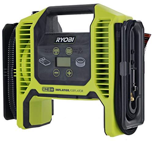 Ryobi Portable air Compressor for Car Tires, 12V DC Air Compressor tire inflator Pump, 150 PSI with Emergency LED Flashlight for Car, Motorcycles, Bicycles,Inflatables