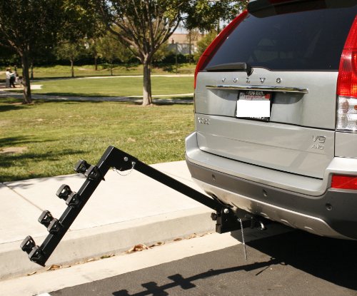 MaxxHaul 70210 Hitch Mount Bike Rack 4-Bike Rack, Black for Cars Trucks SUV's Minivans