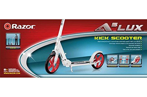 Razor A5 Lux Scooter, Silver/Red One Size