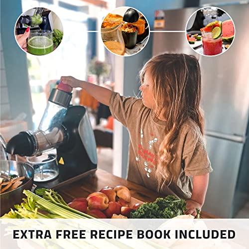 Optimum H3000 2nd Gen - Horizontal Slow Quiet Masticating Cold Press Juicer, 70 RPM, 7.6 cm Extra Large Chute, Ceramic Auger, 300W, Lifetime Motor Warranty (Silver)