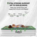 Zearna Queen Air Mattress with Built-in Pump for Home, Camping & Guests - 16” Queen Size Inflatable Airbed Double High Adjustable Blow Up Mattress, Durable Portable Waterproof