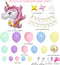 Unicorn Balloon Arch Garland Kit,147PCS Unicorn Theme Balloons Party Supplies Kit Pink Purple Blue Confetti Balloons Happy Birthday Banner for Baby Shower Unicorn Birthday Party Decorations