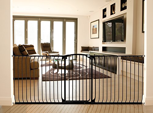 Dreambaby Chelsea Xtra-Tall Security Gate and Extension Set, Black, 3 Count