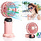 Mini Portable Fan, Mini Fan Personal Fan Handheld Fan USB Rechargeable Small Fan Foldable Desk Fan with 5 Speeds Ideal for Travel/Outdoor/Camping (Pink 02)