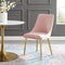 Modway Viscount Modern Accent Performance Velvet Dining Chair, Pink