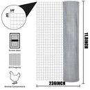 Hardware Cloth Wire Fence Roll, 30CM X 6M Galvanized Garden Fence Chicken Wire Mesh Roll Welded Mesh for Poultry Netting Cage Garden Protection Plants Supports