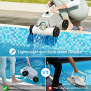 Ofuzzi Cyber Cordless Robotic Pool Cleaner, Max.120 Mins Runtime, Self-Parking, Automatic Pool Vacuum for All Above/In Ground Pools Up to 1076ft² of Flat Bottom (Grey)