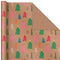 Hallmark Colorful Recyclable Christmas Wrapping Paper with Cut Lines on Reverse (3 Rolls: 90 sq. ft. ttl) Kraft Brown with Snowflakes, Pink Trees, All Kinds of Merry"