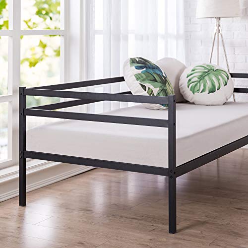 Zinus Marie Metal Single Daybed | Strong Steel Frame Indoor Split-Rail Day time Beds Frame Furniture, Black