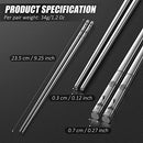 ZDPMK 5 Pairs Metal Chopsticks - Reusable Stainless Steel Chopsticks Laser Engraved Japanese Chinese Korean Chop Sticks with Non-Slip Square Design,Dishwasher Safe