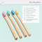 Zenify Earth Bamboo Kids Toothbrush (Set of 4) - Soft BPA Free Brushes - Biodegradable Childrens Toothbrushes - Australian Owned